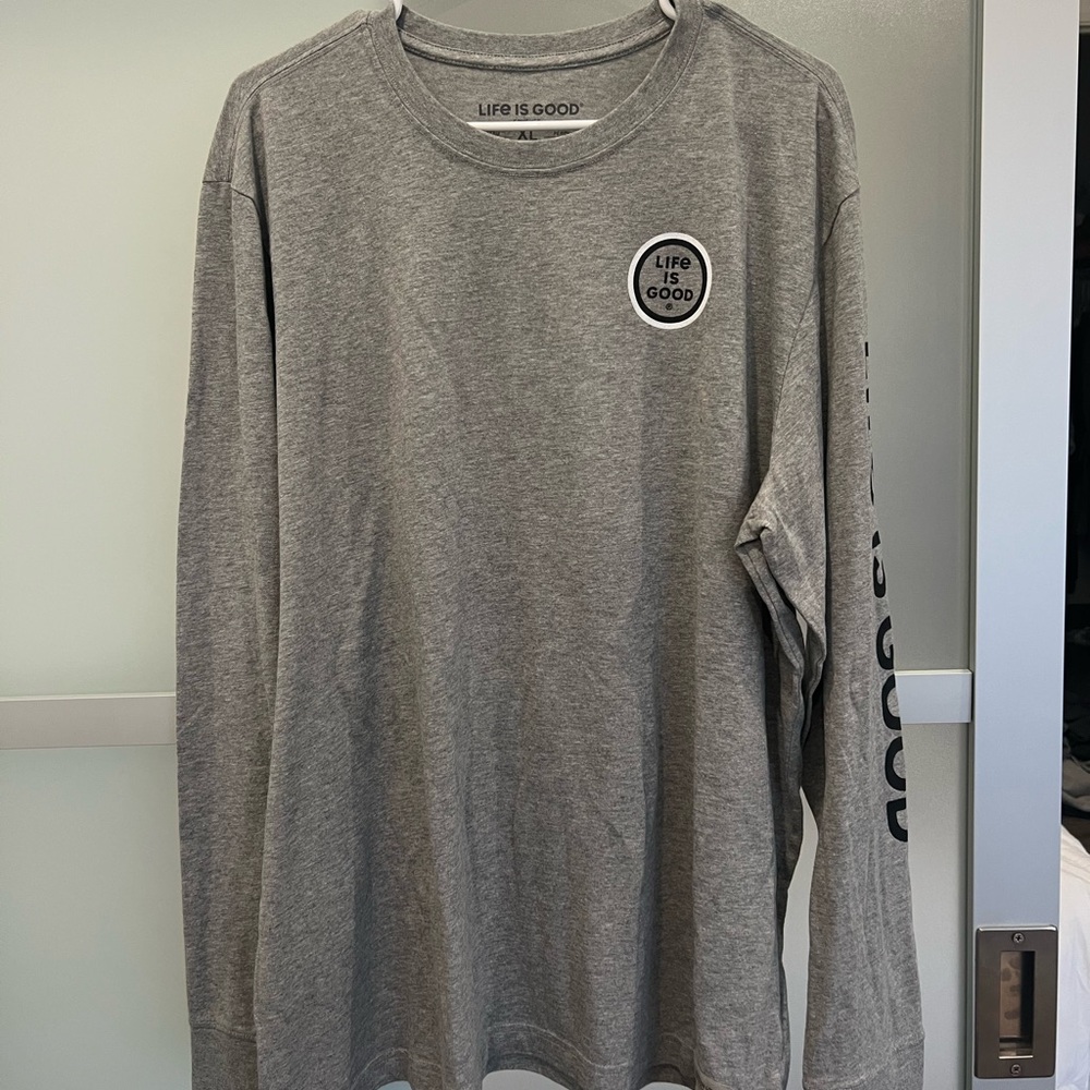 NWT long sleeve life is good crusher t-shirt